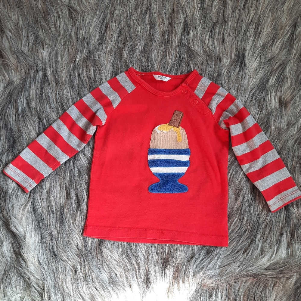 Baby Boden Dippy Egg Long Sleeve RARE Mini 12-18 M